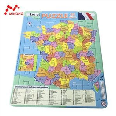 Rompecabezas de papel de mapa